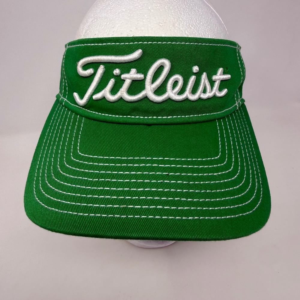Titleist Green Pro V1 Golf Visor Adjustable Cotton Contrast Stitch Hat Mens